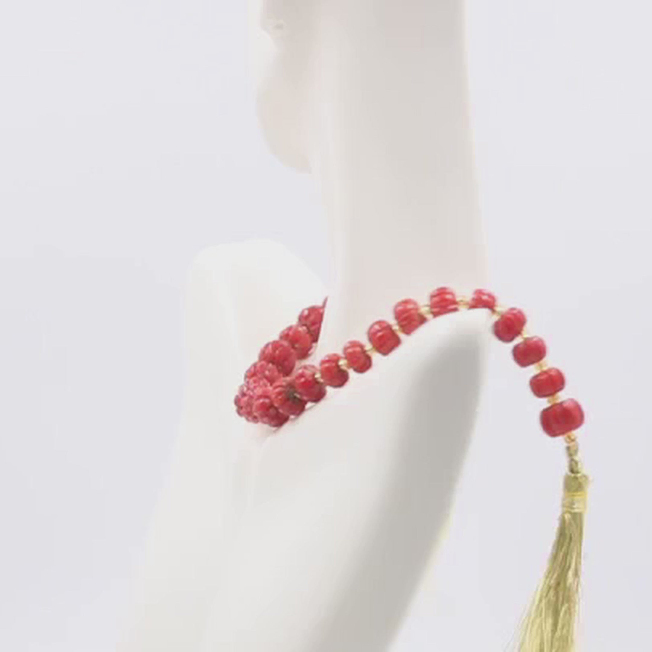 Untreated Coral Gemstone Necklace