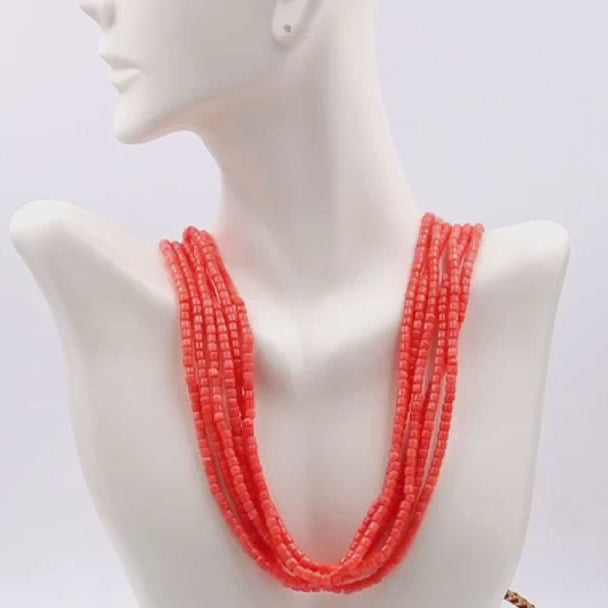 Orange Coral Necklace