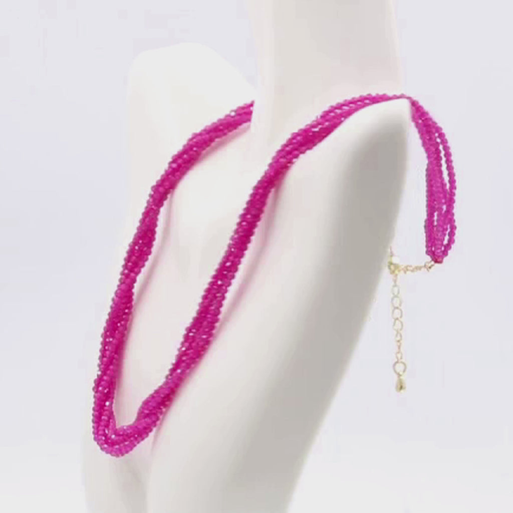 Fuchsia Ruby Necklace 