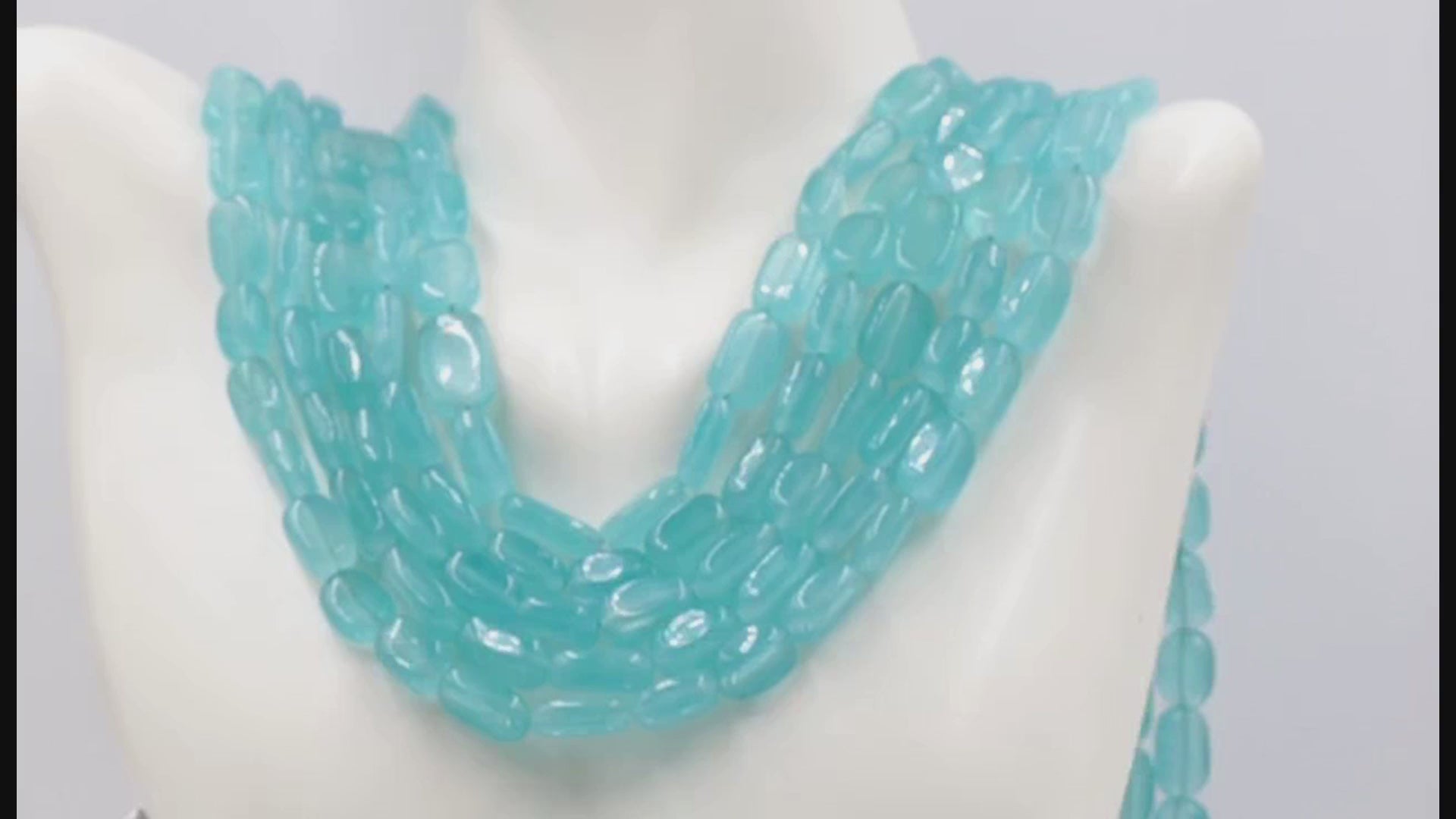 Natural Blue Quartz Necklace - Taj Mahal Gems
