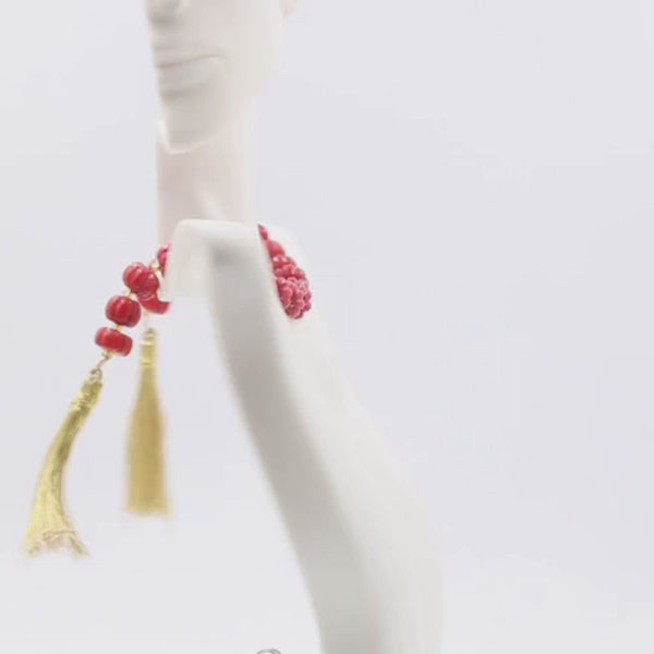 Natural Italian Coral Red Necklace