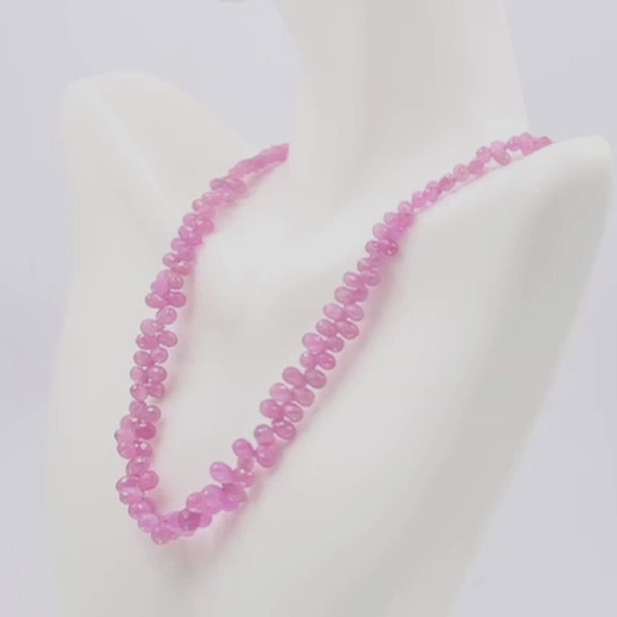 Pink Sapphire Beaded Necklace - Taj Mahal Gems