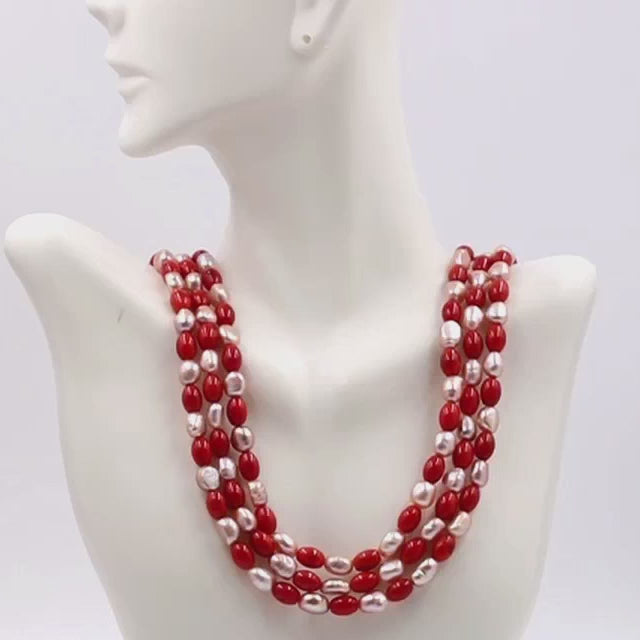 Red Pearl Necklace