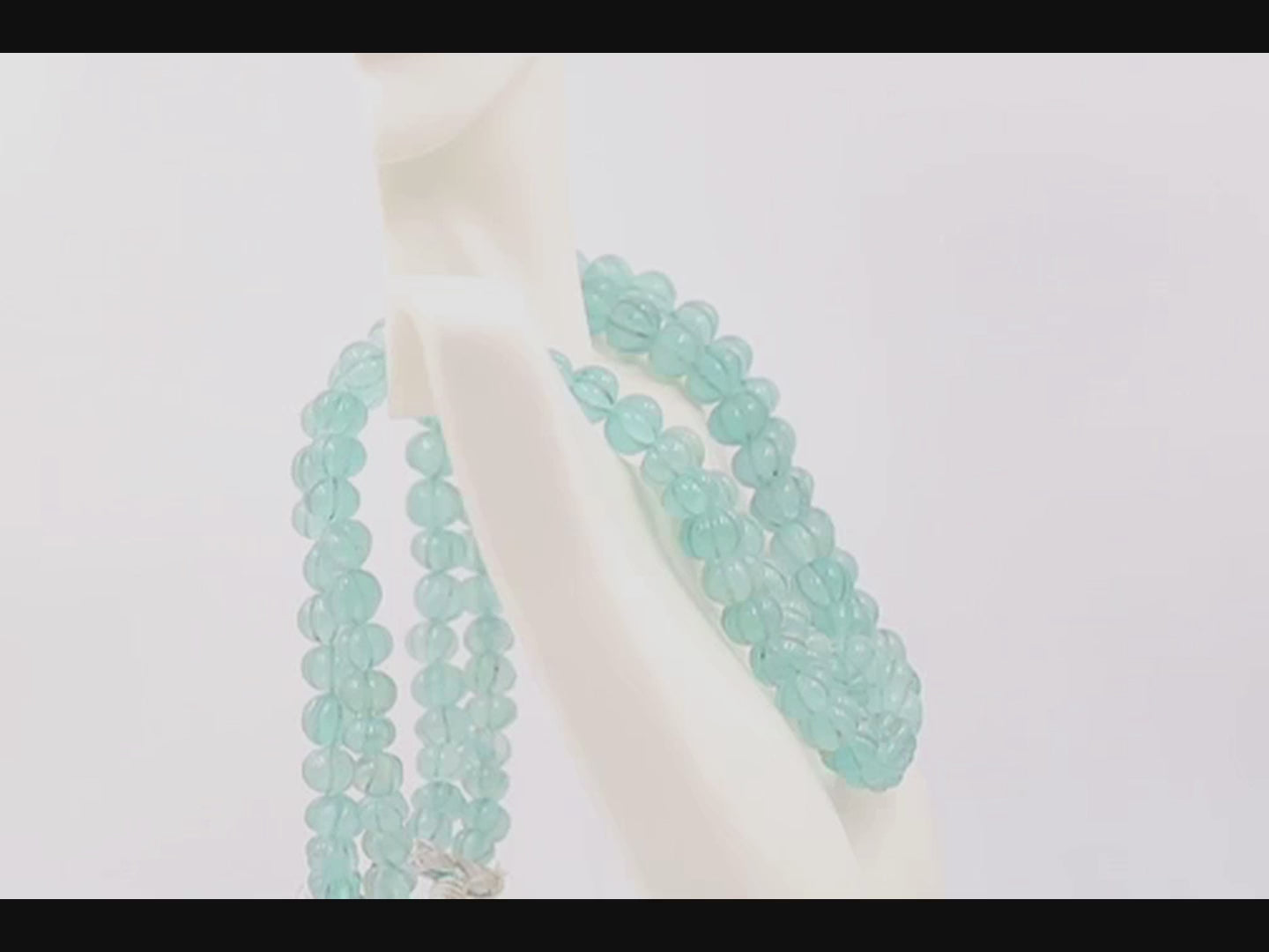 Single color Quartz Pumpkin beads Necklace - Taj Mahal Gems