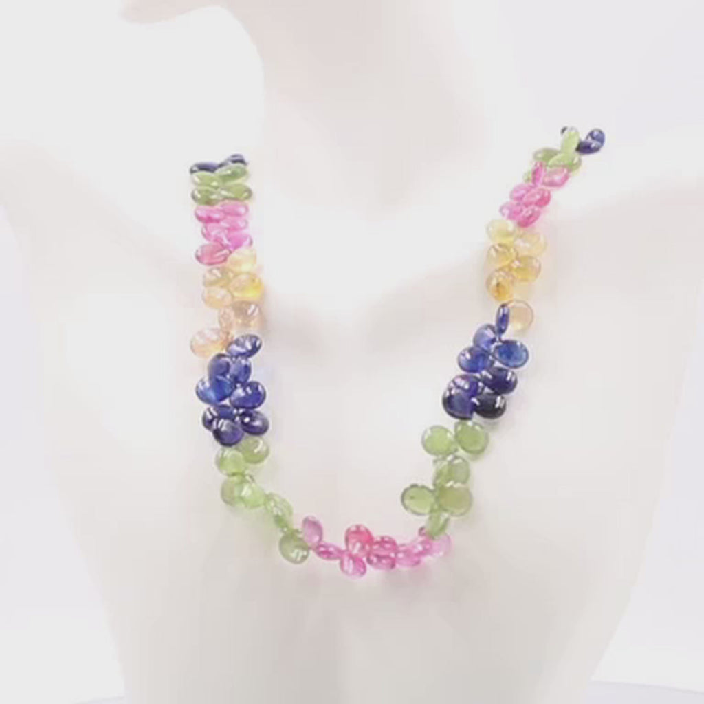 Polished Gemstone Drop Necklace