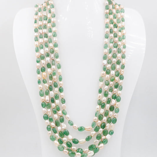 Quartz and Baroque Pearl Necklace - Taj Mahal Gems