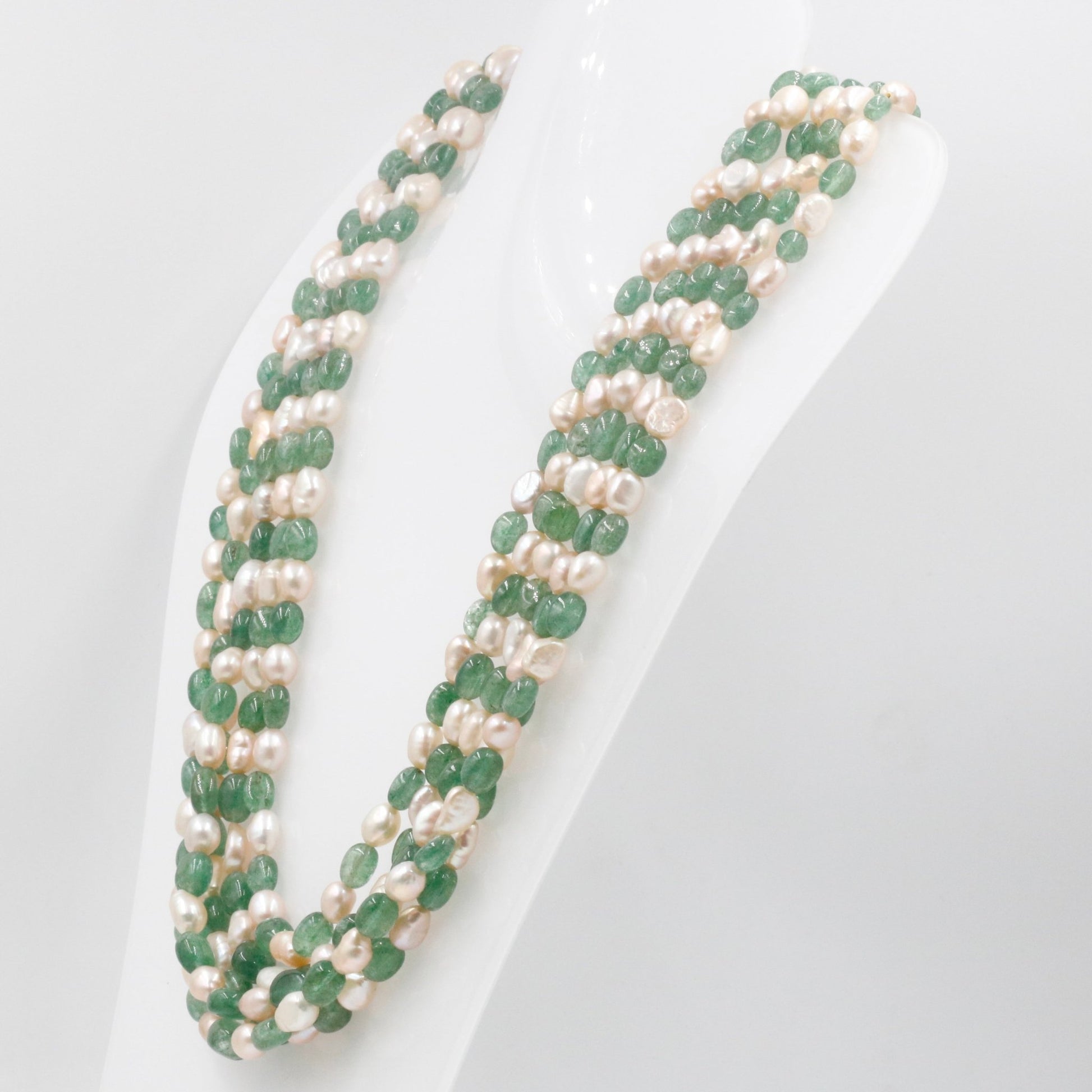 Quartz and Baroque Pearl Necklace - Taj Mahal Gems