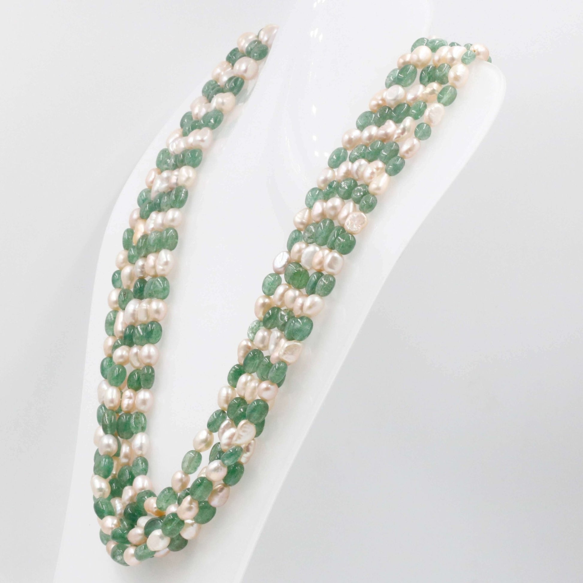 Quartz and Fresh Water Pearl Necklace - Taj Mahal Gems