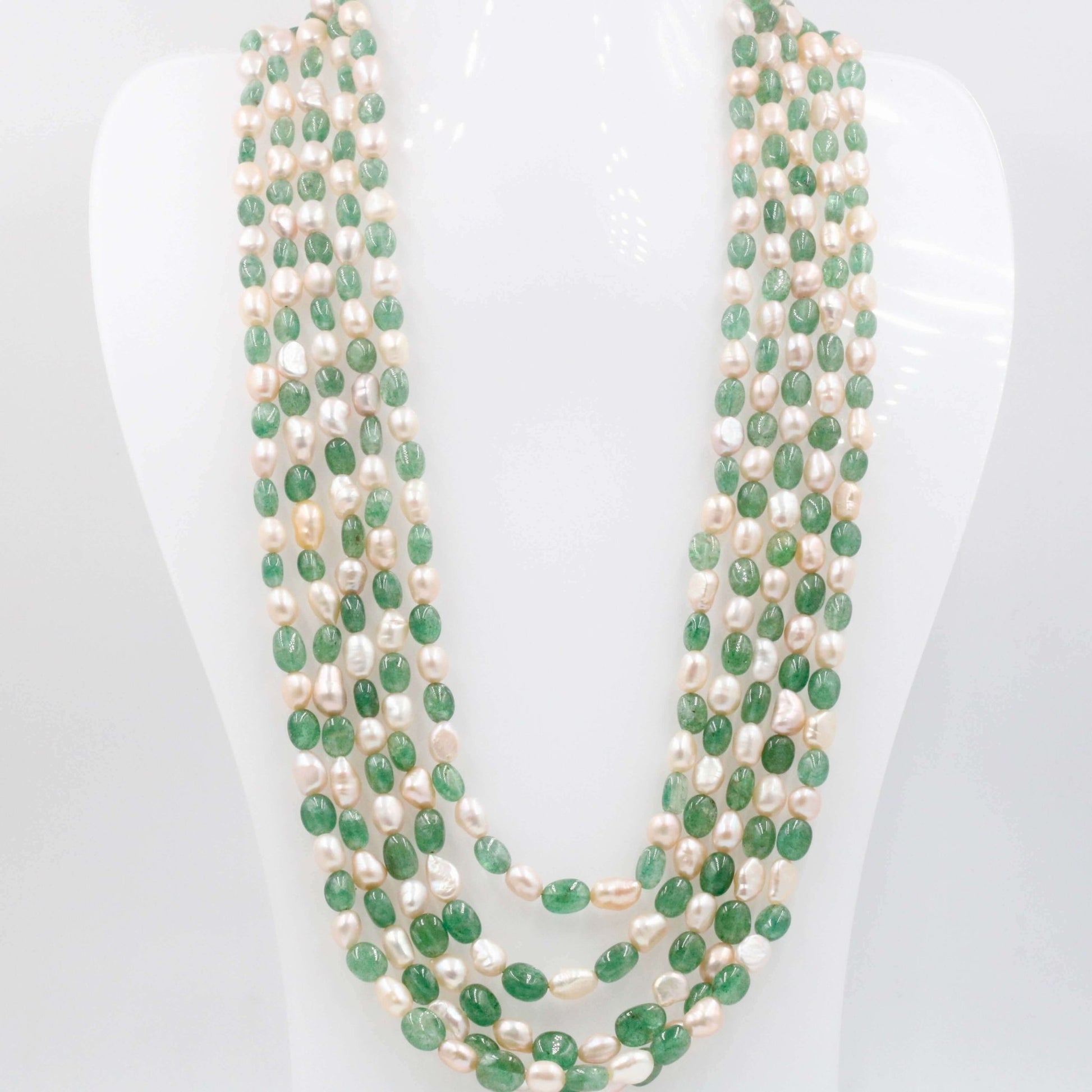 Quartz and Fresh Water Pearl Necklace - Taj Mahal Gems