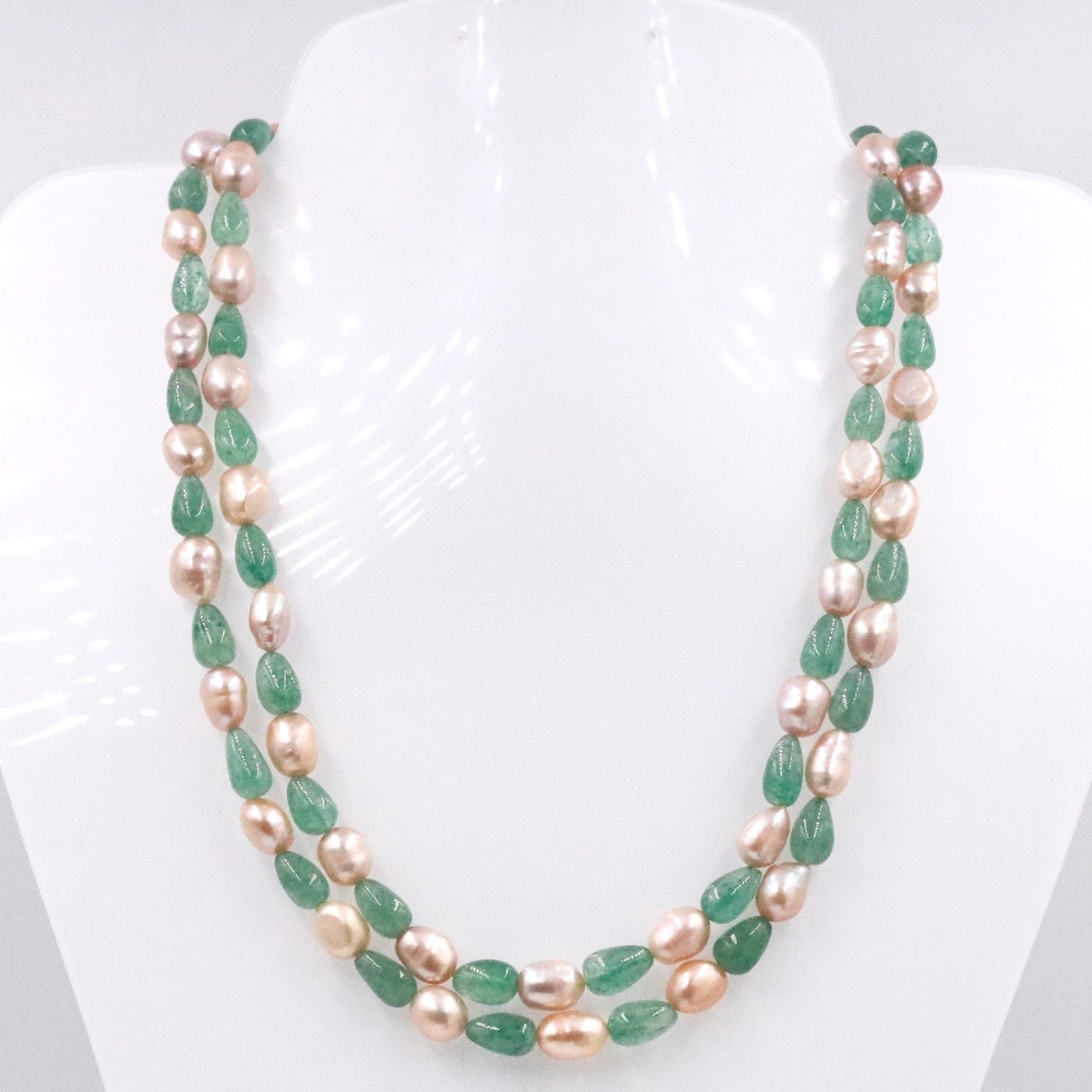 Quartz and Freshwater Baroque Pearl Necklace - Taj Mahal Gems
