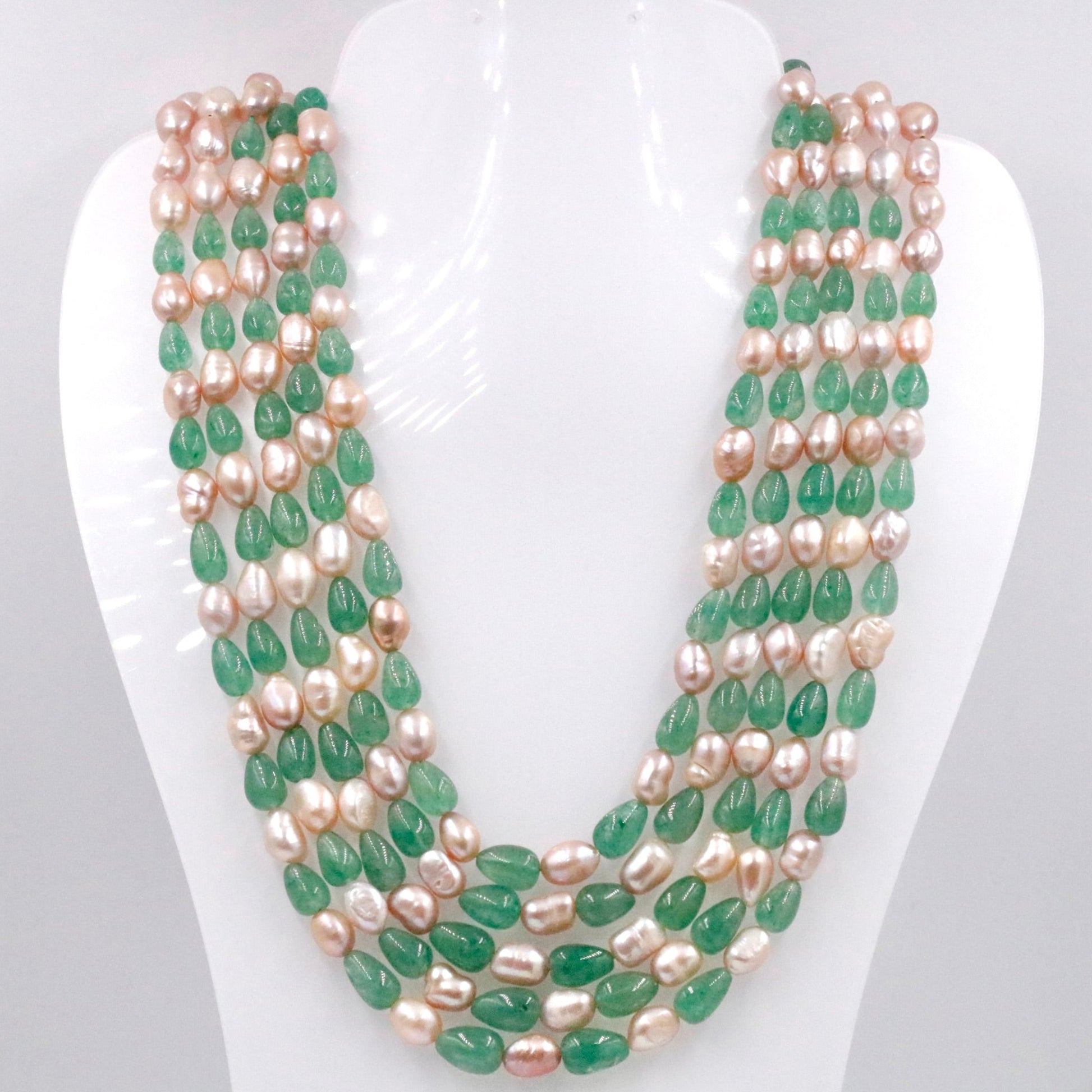 Quartz and Freshwater Baroque Pearl Necklace - Taj Mahal Gems