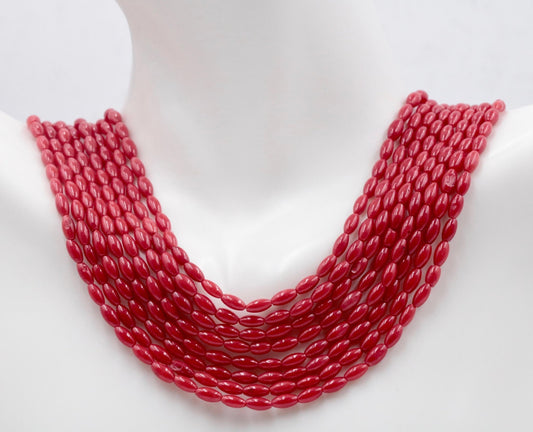 Red Coral Beaded Strand - Taj Mahal Gems