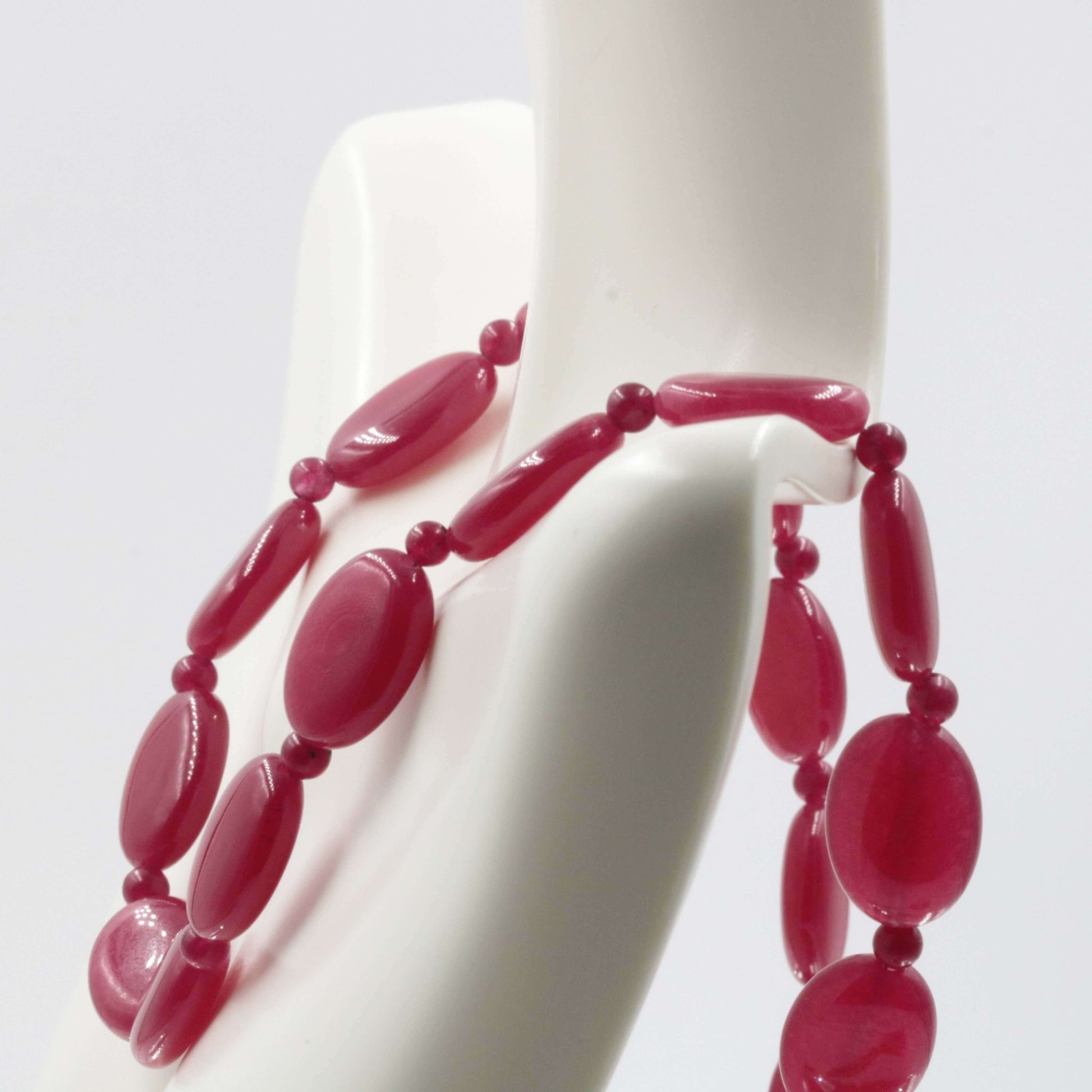 Red Quartz Beaded Necklace - Taj Mahal Gems