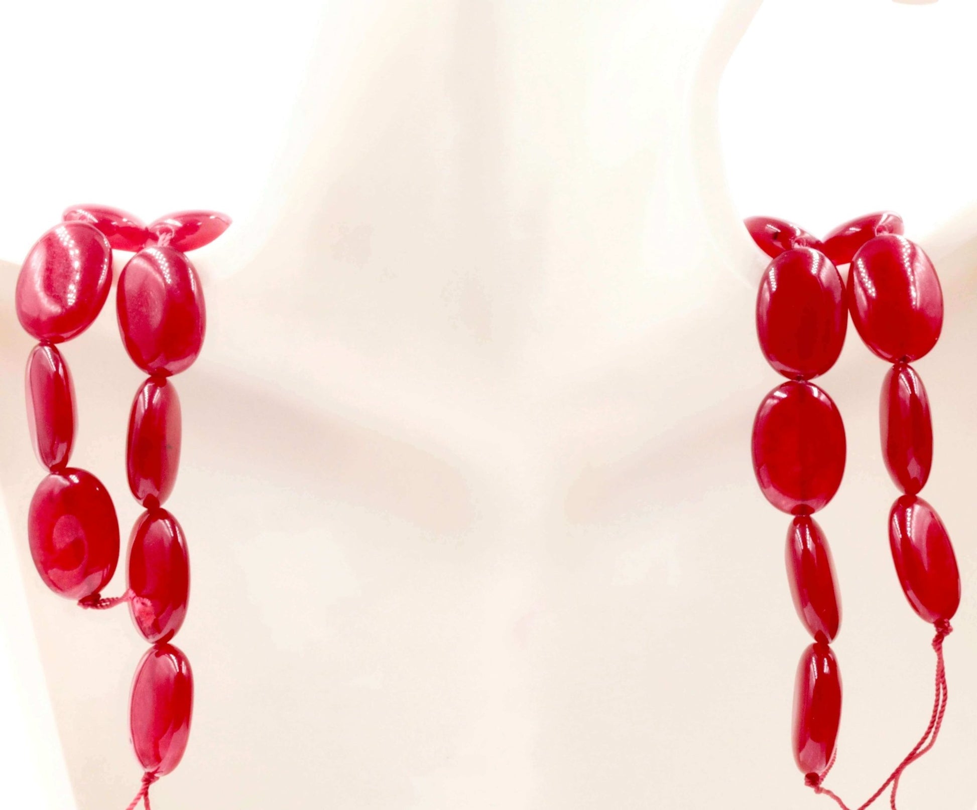 Red Quartz Beads Strand - Taj Mahal Gems