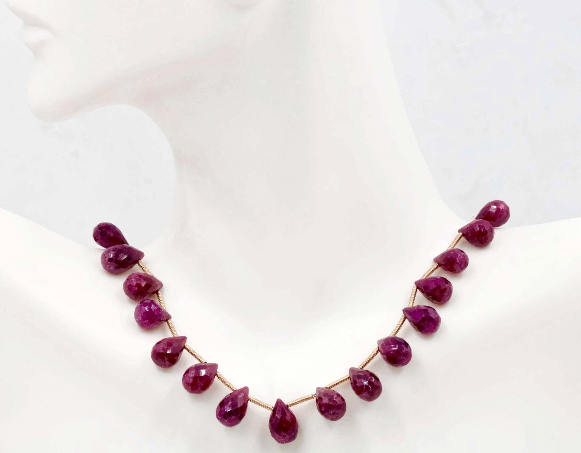 Ruby Briolette Strand - Taj Mahal Gems