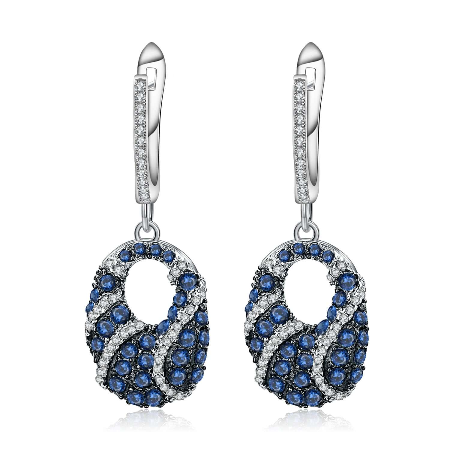 Sapphire Sterling Silver Earrings - Taj Mahal Gems