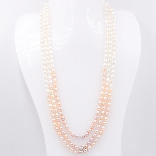 Shaded Long Freshwater Cultured Pearls Necklace - Taj Mahal Gems