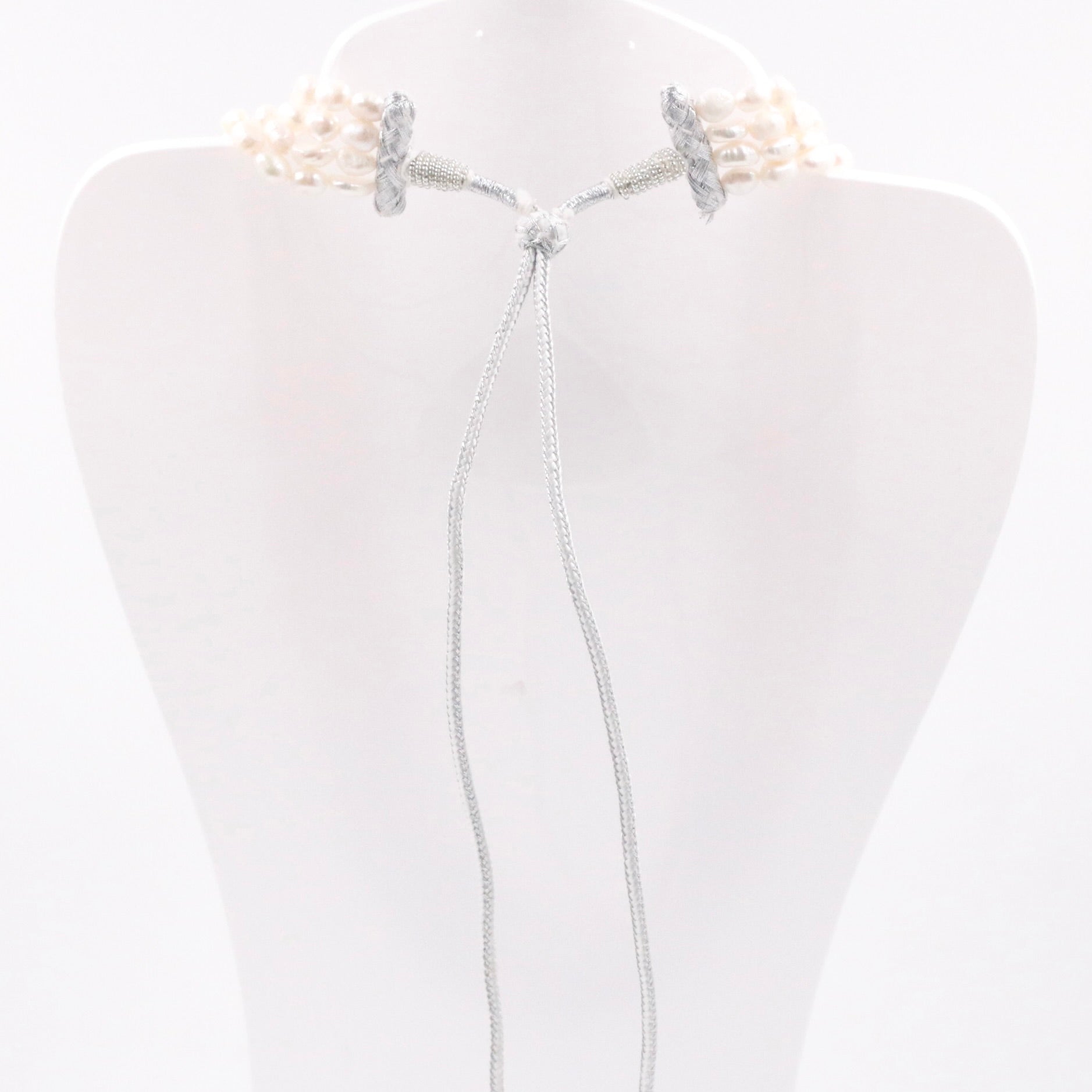 Shaded Multi - Strand Cultured Pearl Necklace - Taj Mahal Gems