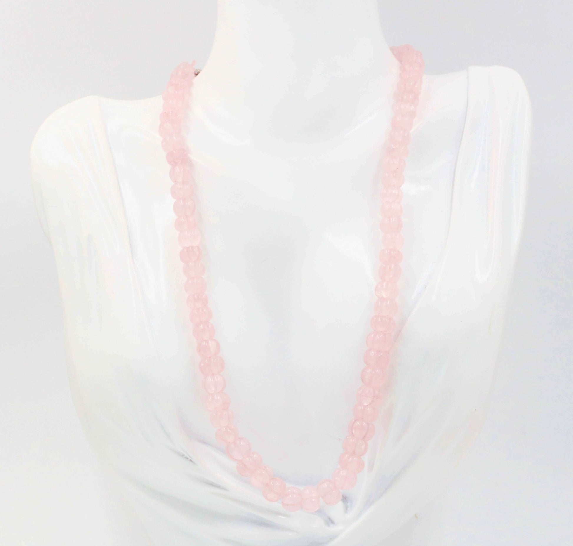 Single color Quartz Pumpkin beads Necklace - Taj Mahal Gems