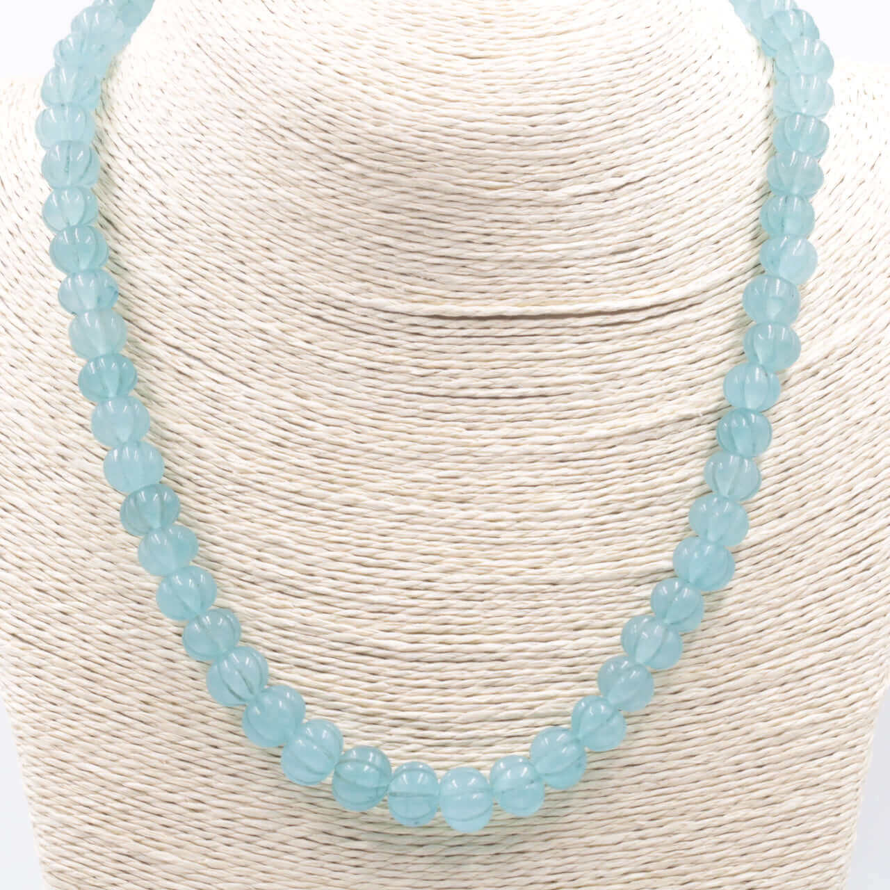 Single color Quartz Pumpkin beads Necklace - Taj Mahal Gems