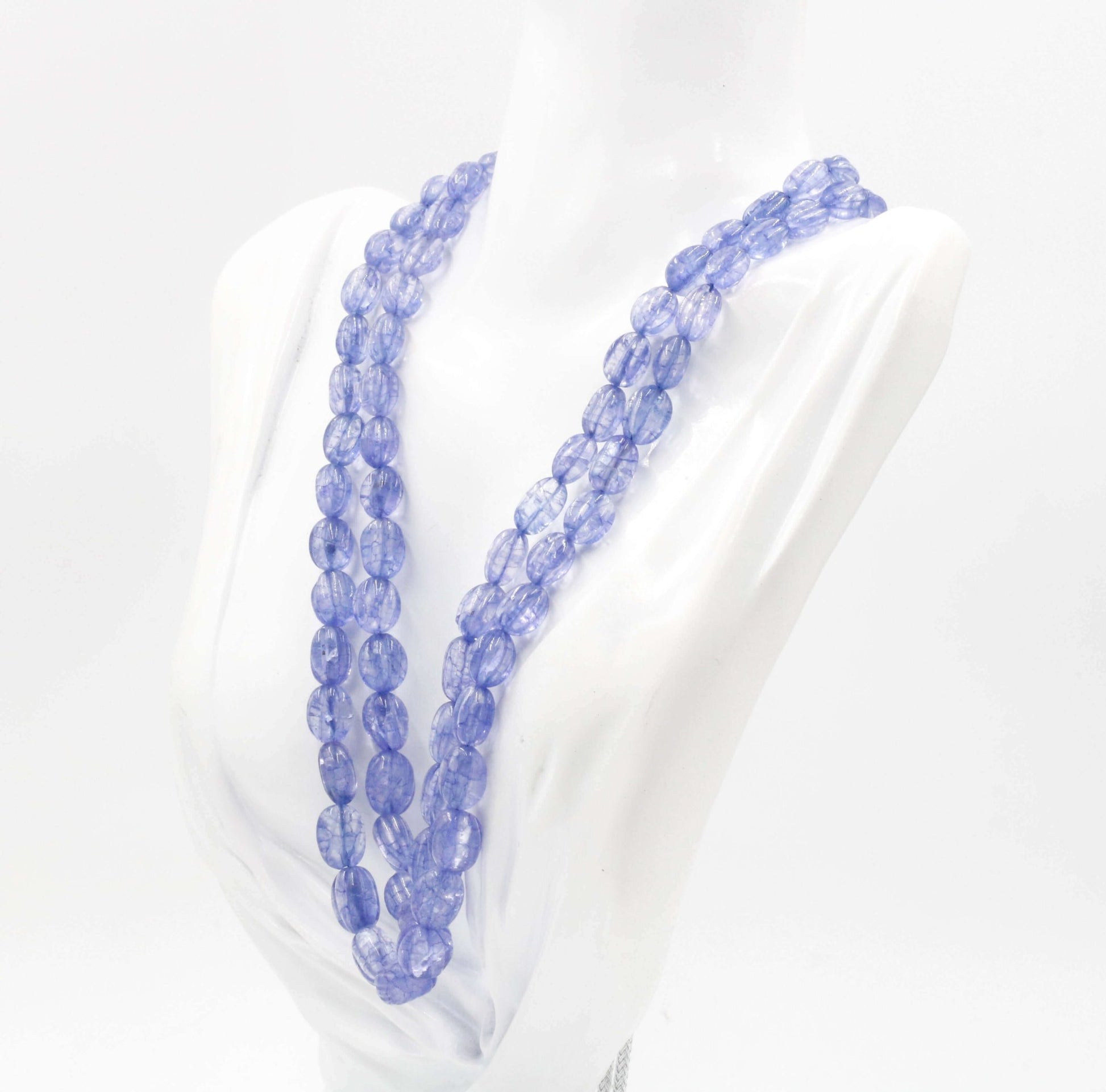Tanzanite Quartz Pumpkin Gemstone Necklace - Taj Mahal Gems