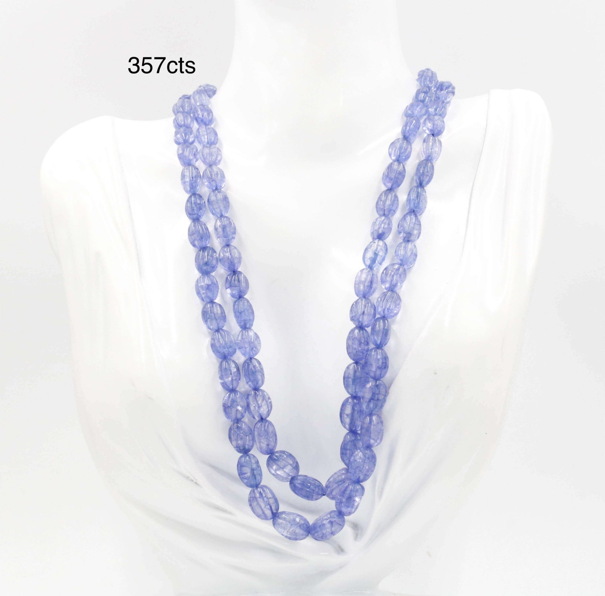 Tanzanite Quartz Pumpkin Gemstone Necklace - Taj Mahal Gems