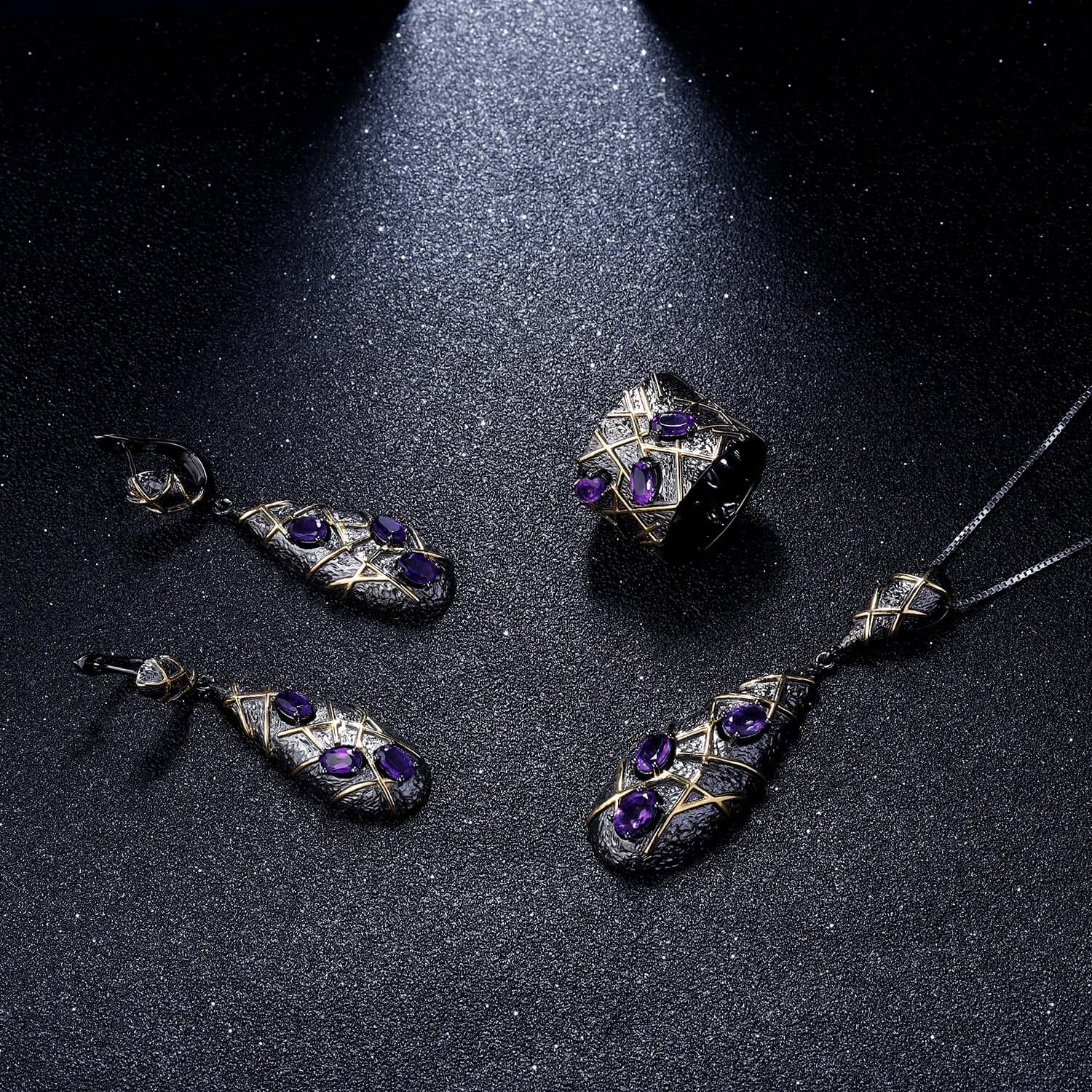Vintage Silver Drop Earrings - Taj Mahal Gems