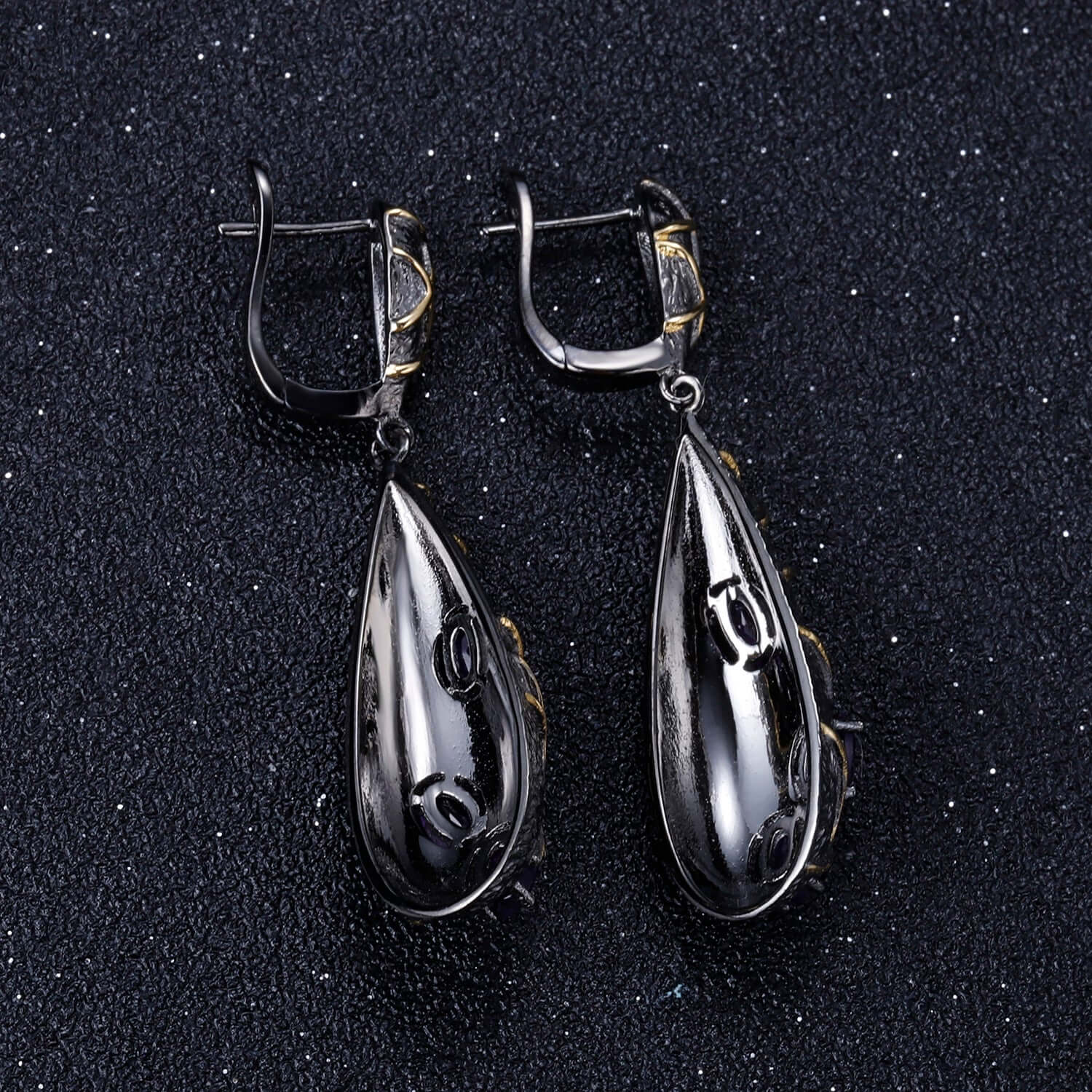 Vintage Silver Drop Earrings - Taj Mahal Gems