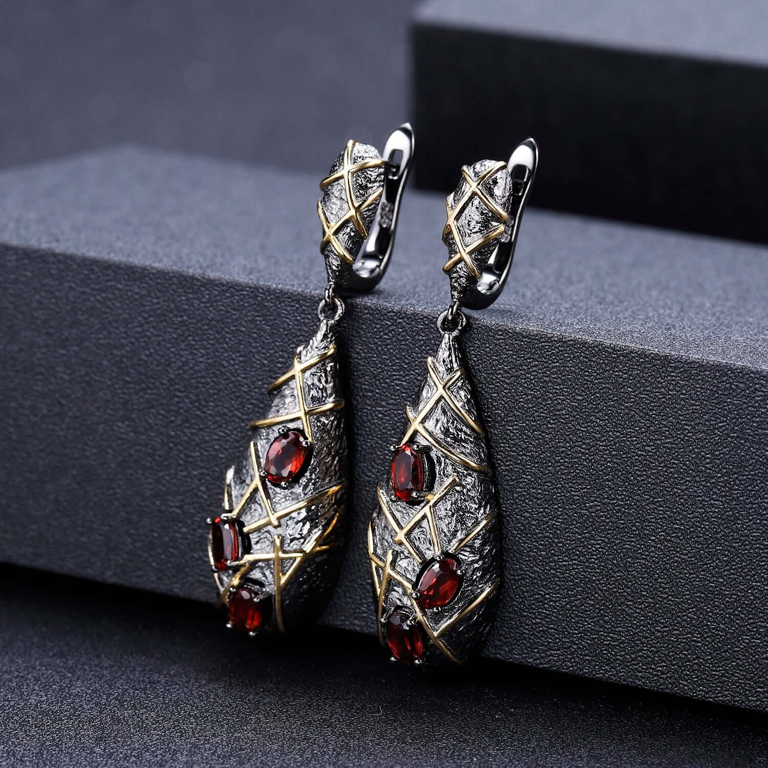 Vintage Silver Drop Earrings - Taj Mahal Gems