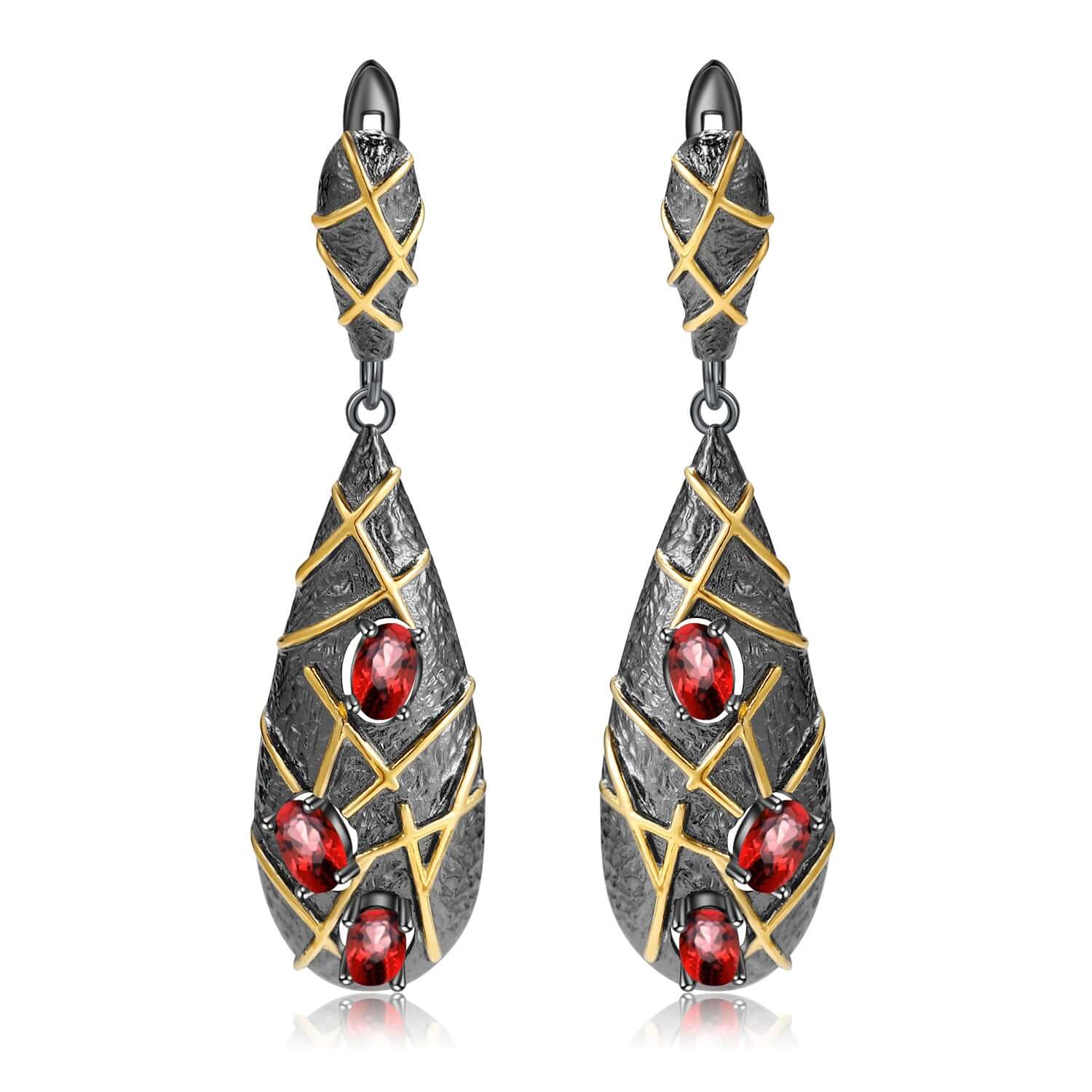 Vintage Silver Drop Earrings - Taj Mahal Gems
