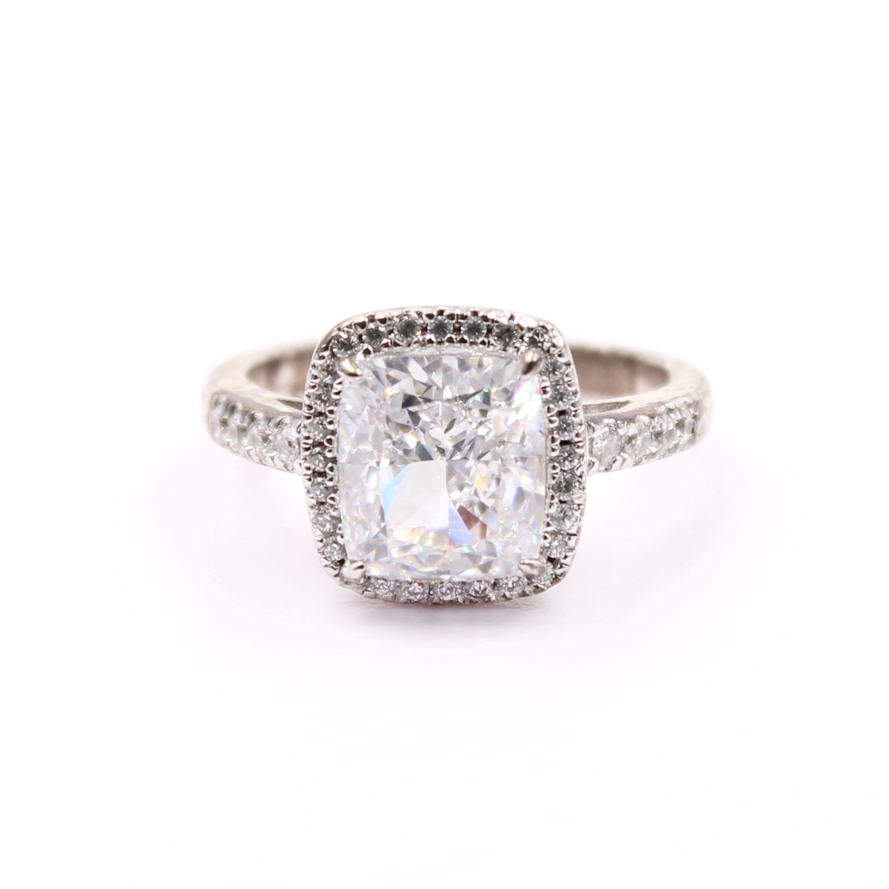 White Cubic Zircon Ring - Taj Mahal Gems