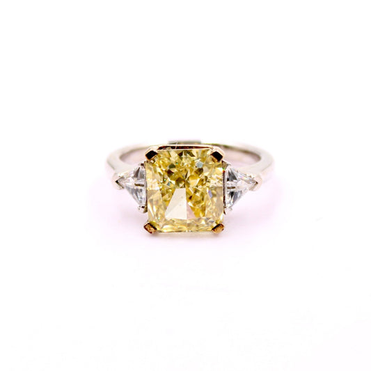 Yellow and Pink Cubic Zircon Ring - Taj Mahal Gems