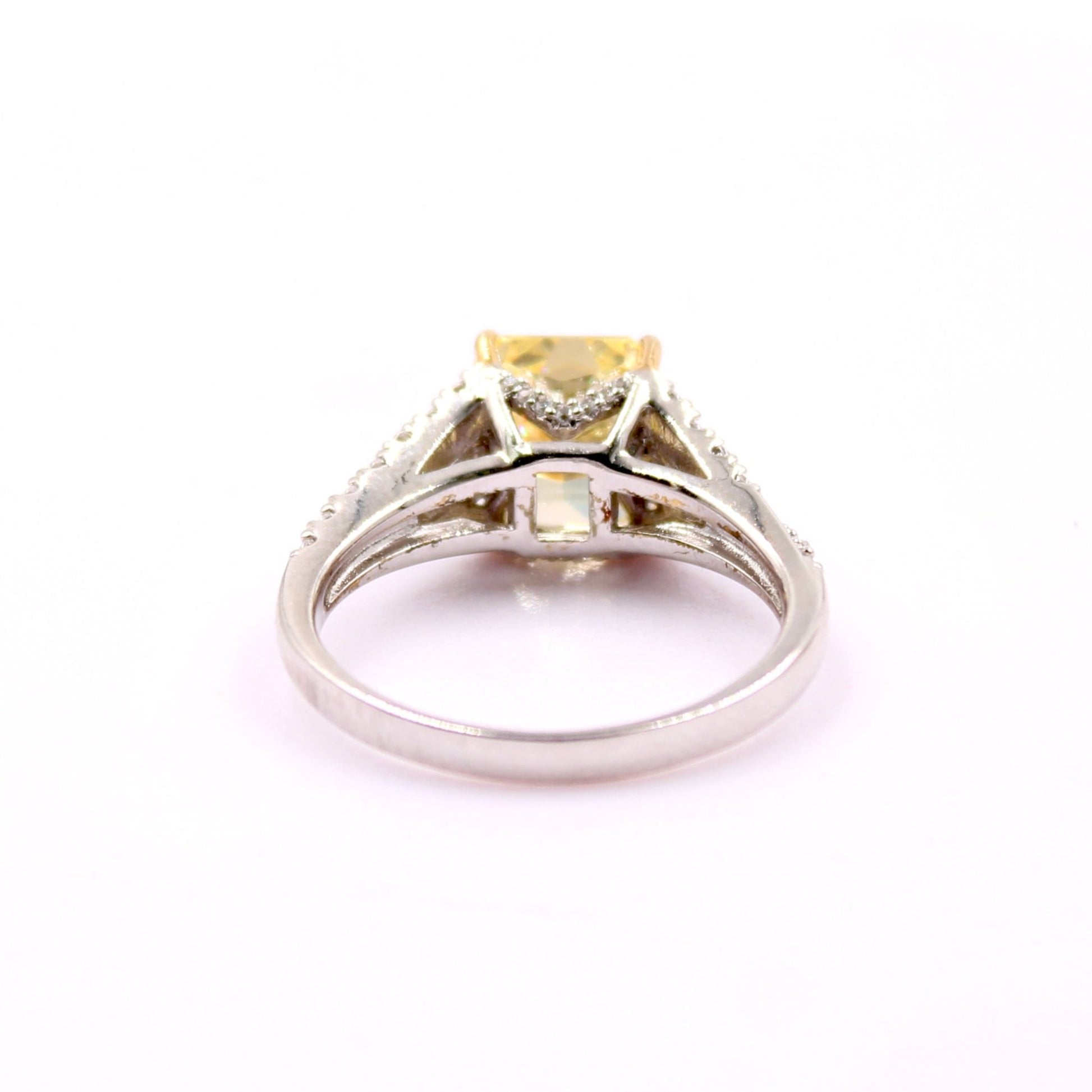 Yellow Cubic Zircon Ring - Taj Mahal Gems