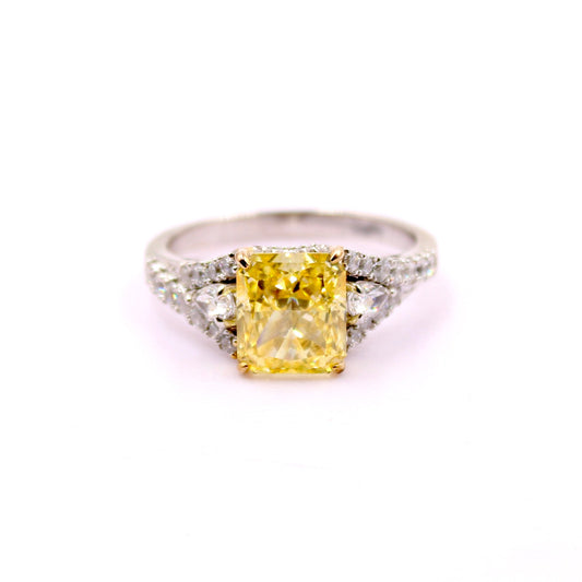 Yellow Cubic Zircon Ring - Taj Mahal Gems