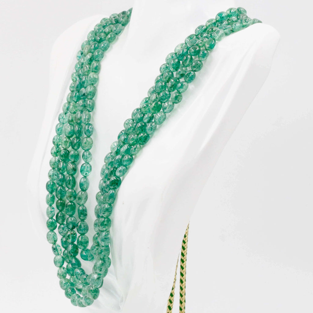 Natural Green Quartz Necklace - Traditional Indian Jewelry