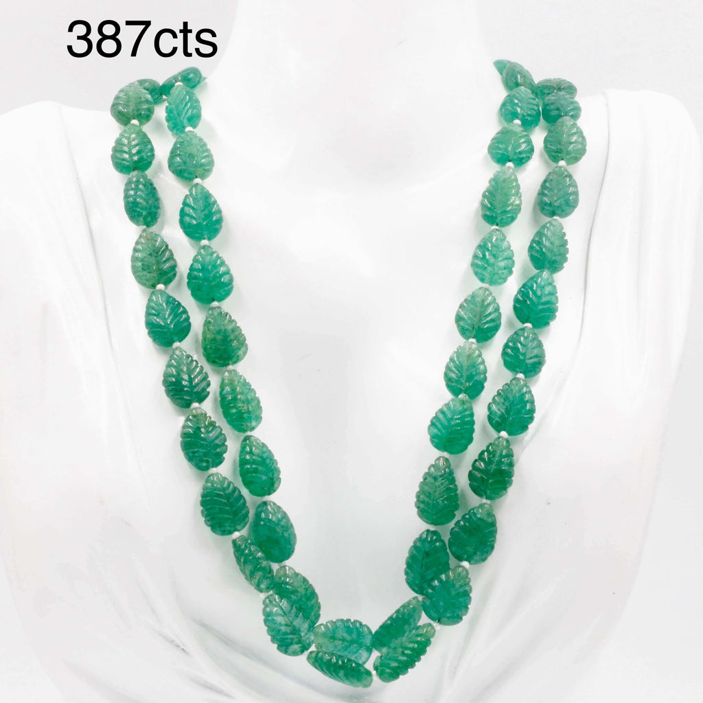 Natural Green Quartz Necklace with Indian Style