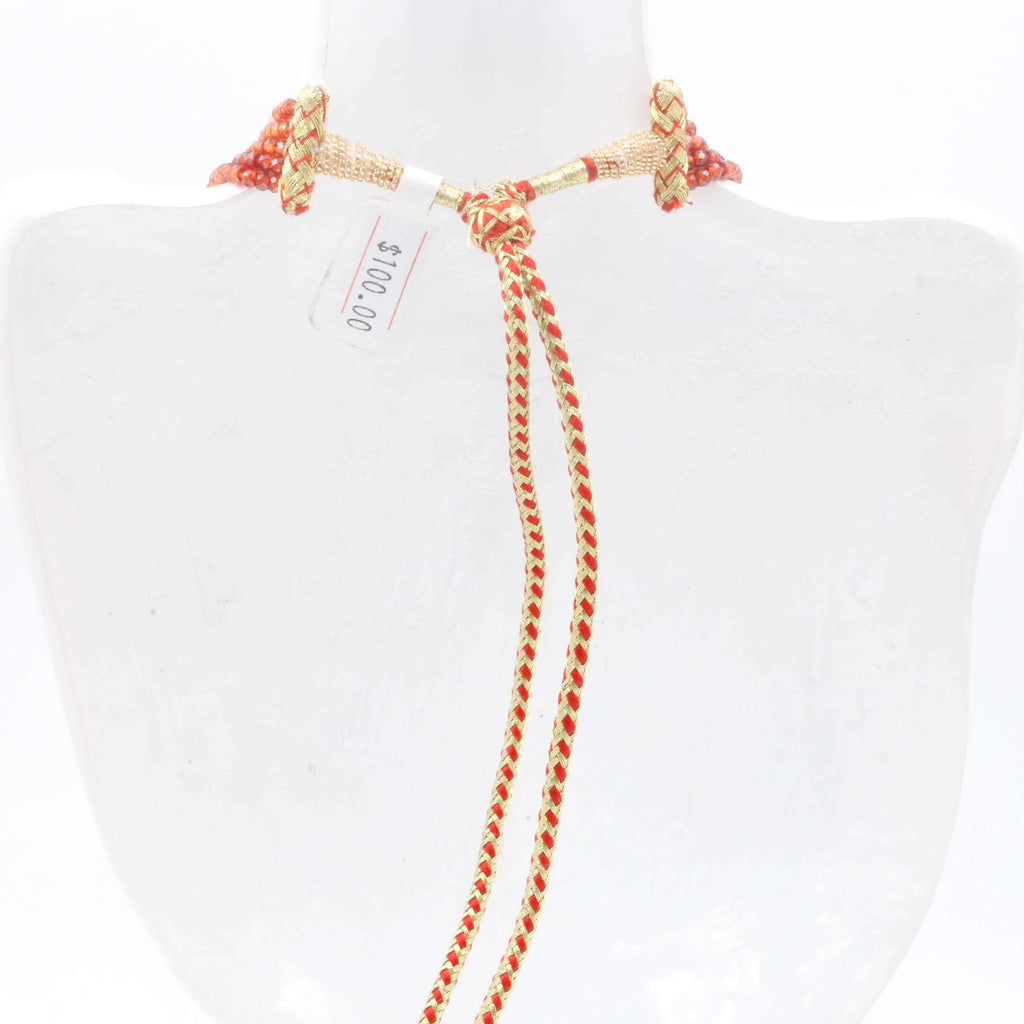 Natural Cubic Zirconia Necklace with Indian Style