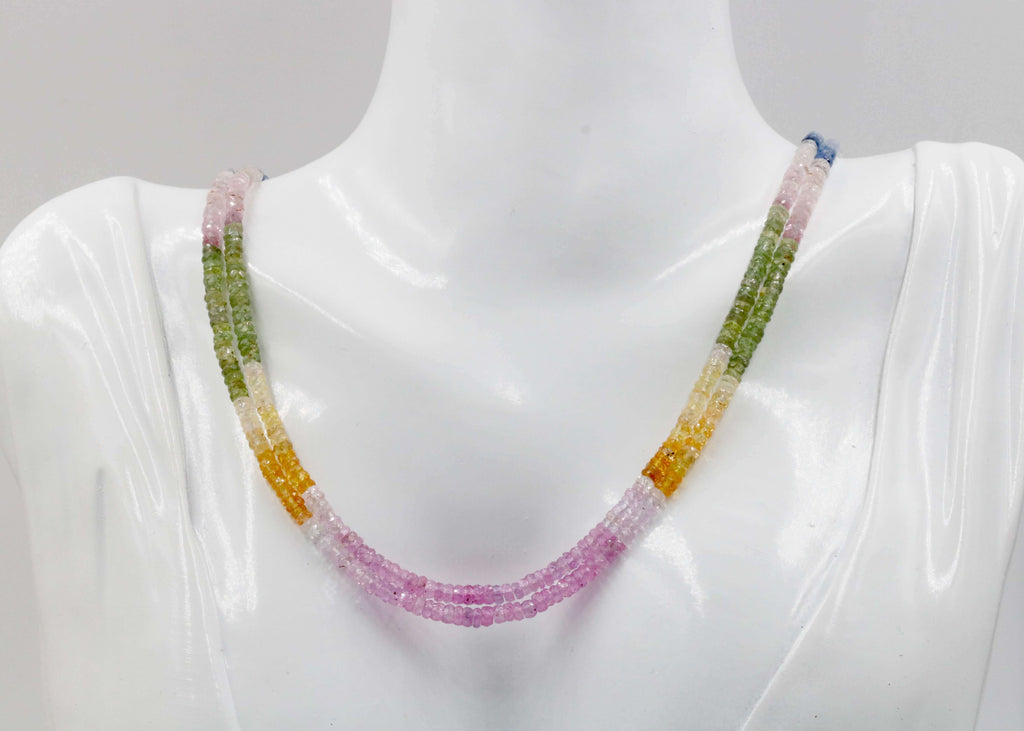 Multi-Color Sapphire and Ruby Necklace: Exquisite Craft