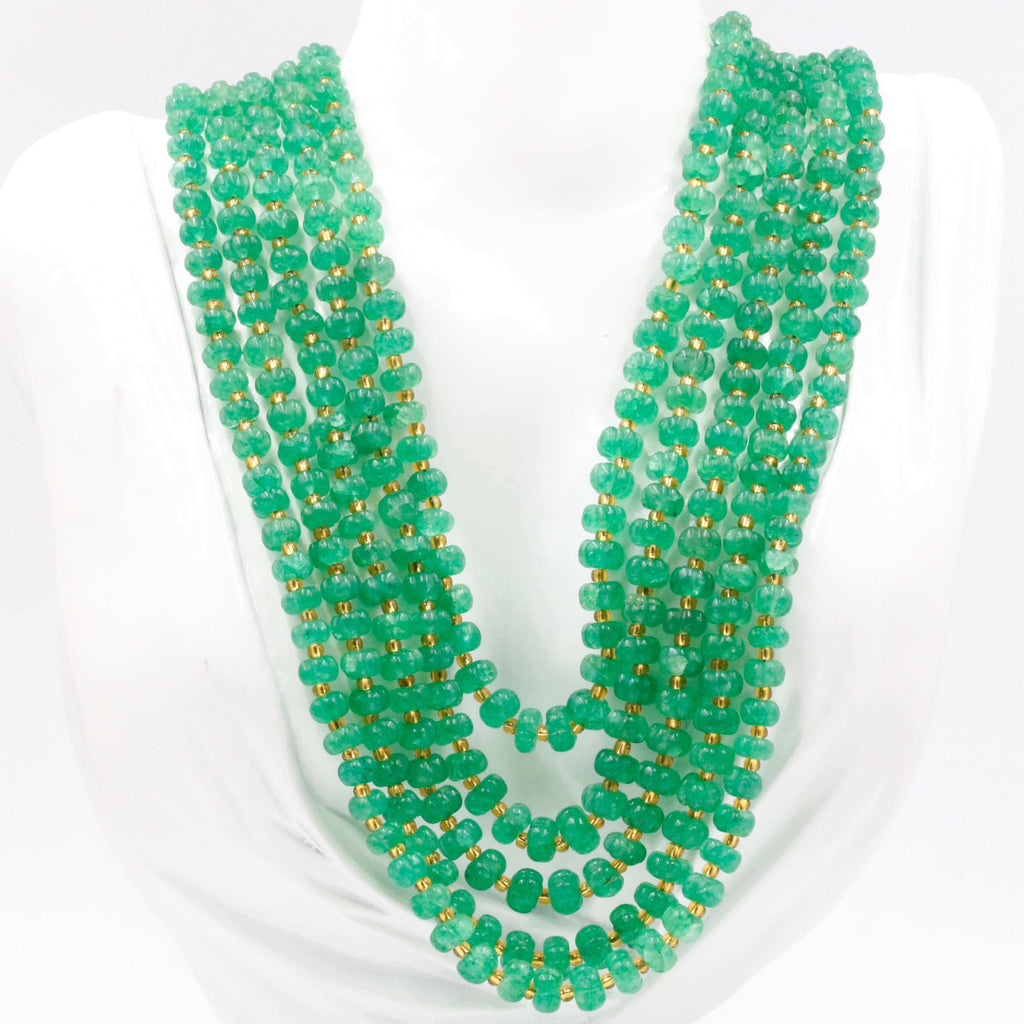 Quartz Gemstone Beads: Vibrant Green Splendor