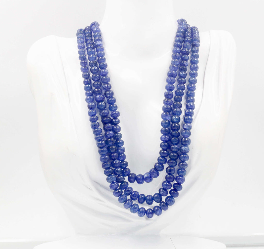 Russian Tanzanite Quartz Beads in Unique Necklace