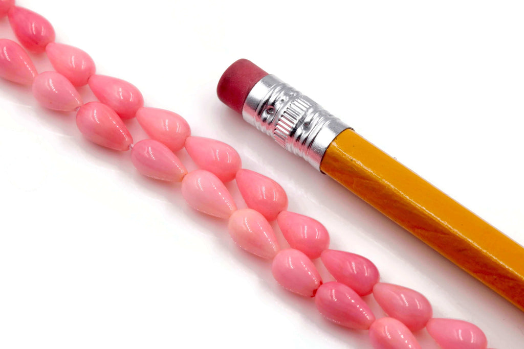 Size of Pink Coral Beads from Necklace Jewelry