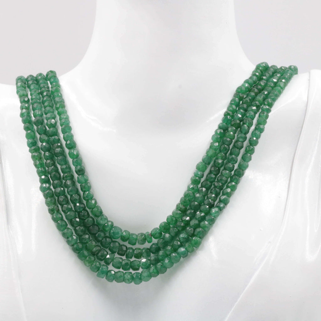 Handmade Emerald Beaded Necklace from India