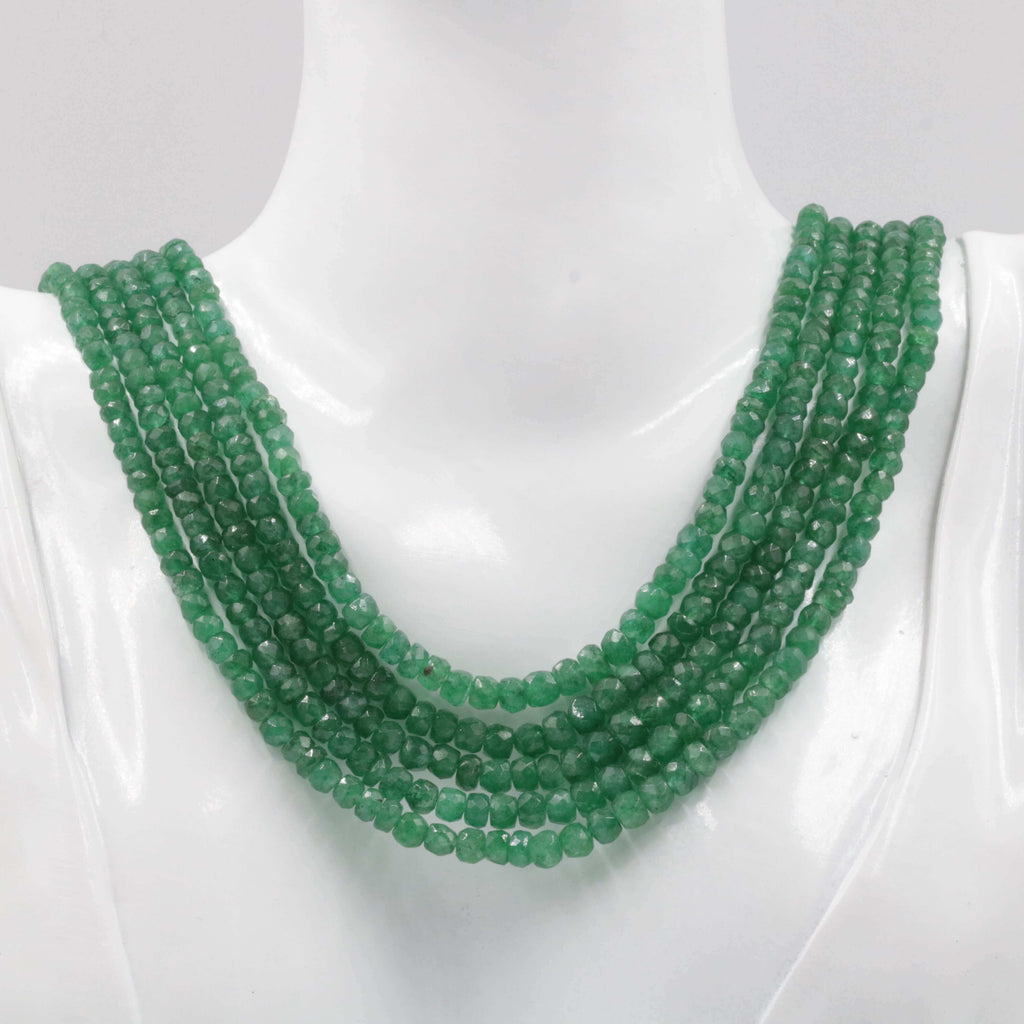 Traditional Indian Necklace with Natural Emeralds