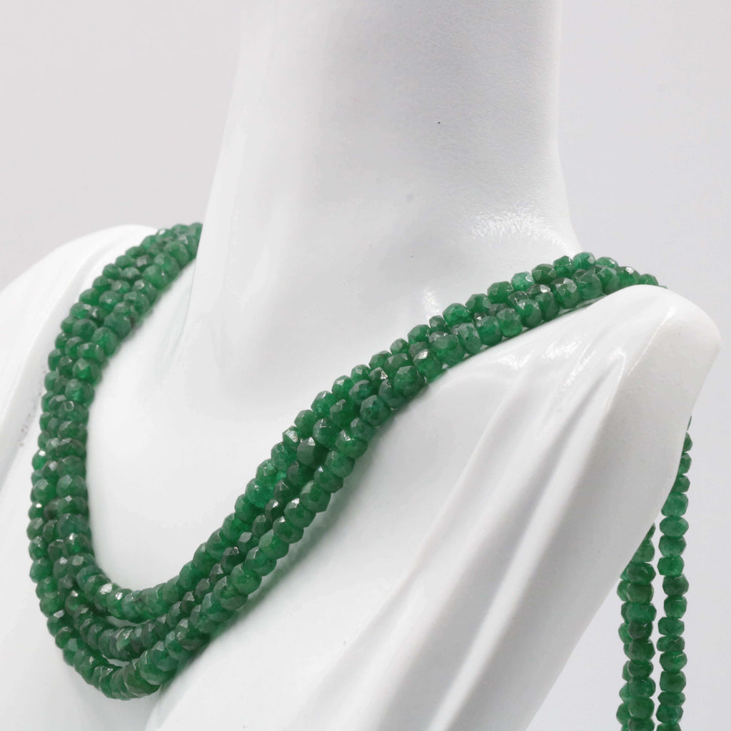 Handcrafted Emerald Beaded Necklace from India