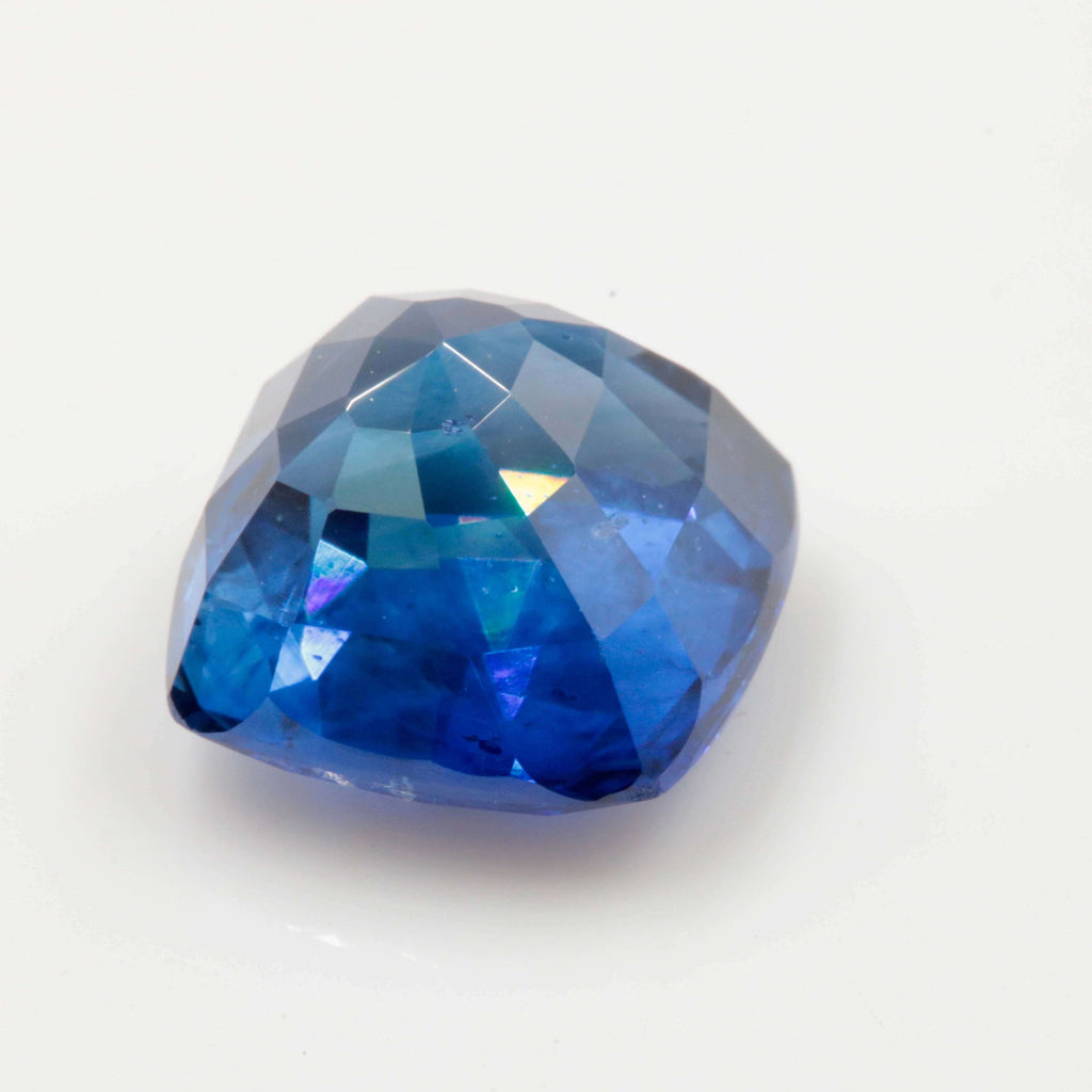 Natural blue sapphire cushion cut faceted gemstone for ring