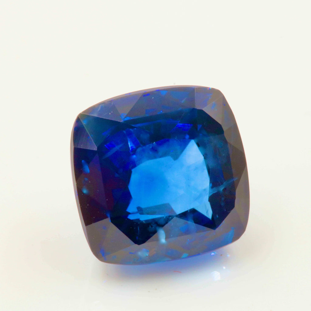Natural blue sapphire cushion cut faceted gemstone sapphire