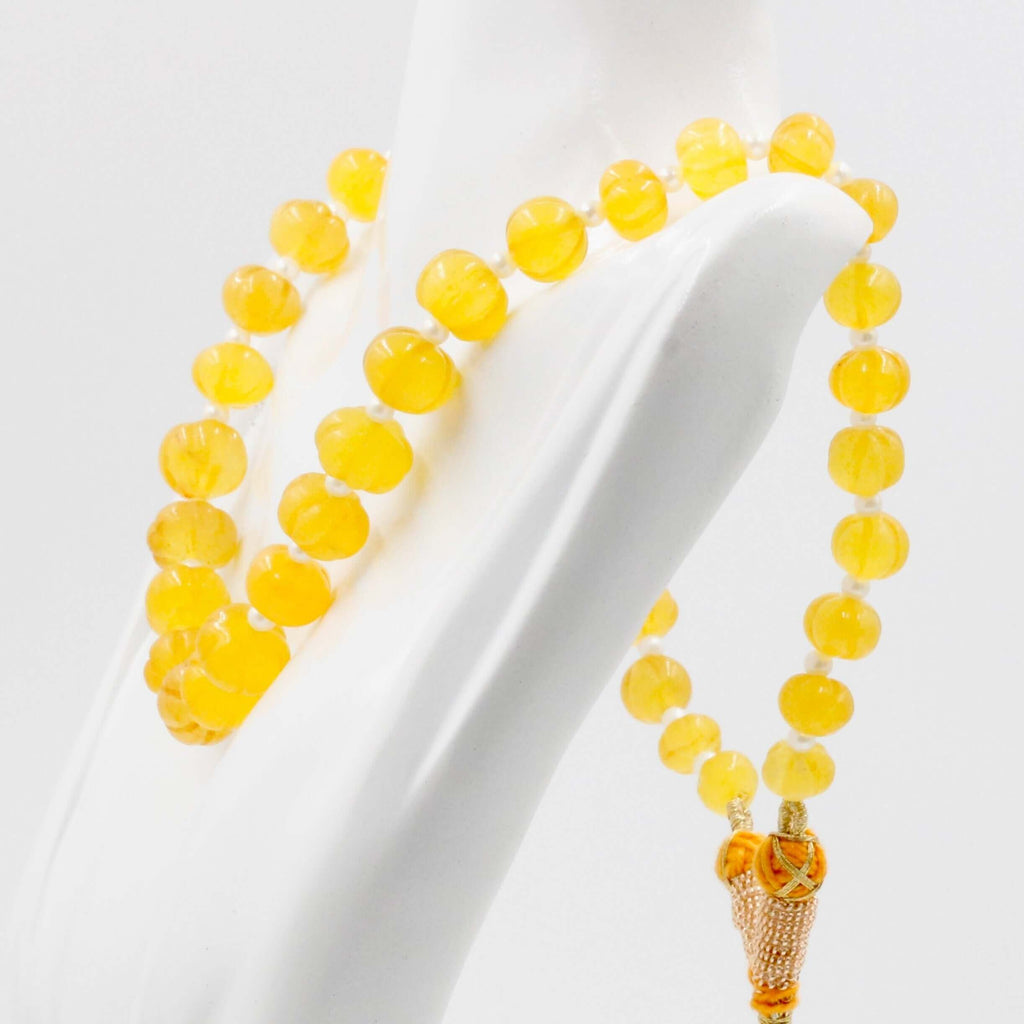 Layered Yellow Quartz: Authentic Necklace Beauty