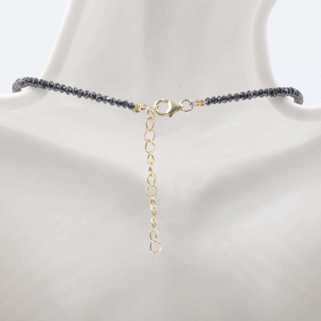 14K Gold-Plated Black Diamond Necklace