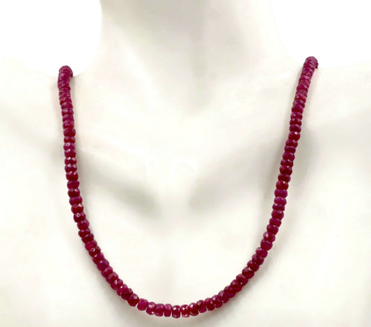 14KY Natural Ruby Necklace - Taj Mahal Gems