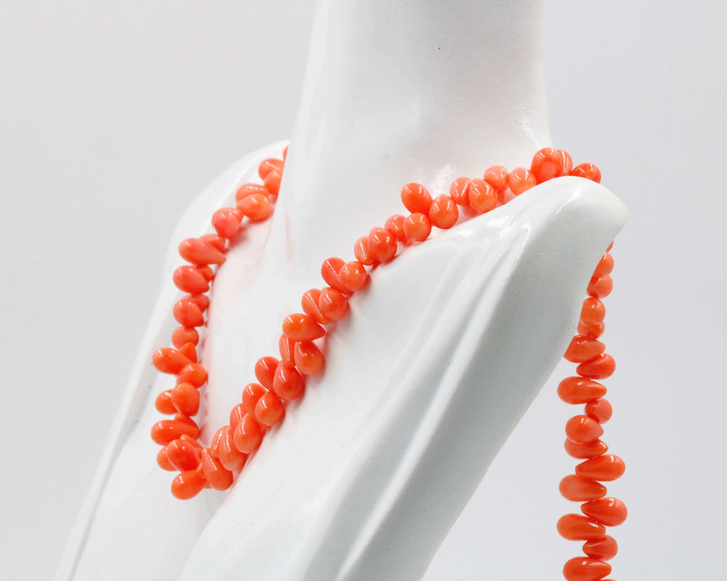 Natural Orange Coral Beads for DIY Jewelry Crafting